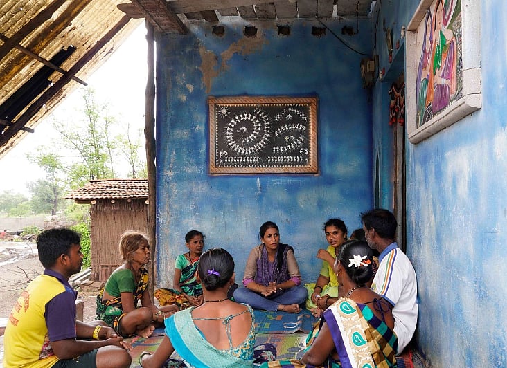 Photo by Dinesh Parab : Gaav Samvad initiative underway at Darshet Village in Saphale, Palghar. 
